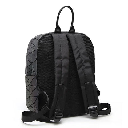 shiny bag Luminous Glitter Sequins Female Geometric Women School Backpack For Teenage mochila feminina 2024