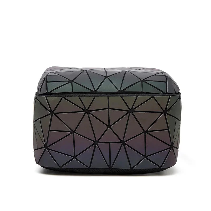 shiny bag Luminous Glitter Sequins Female Geometric Women School Backpack For Teenage mochila feminina 2024