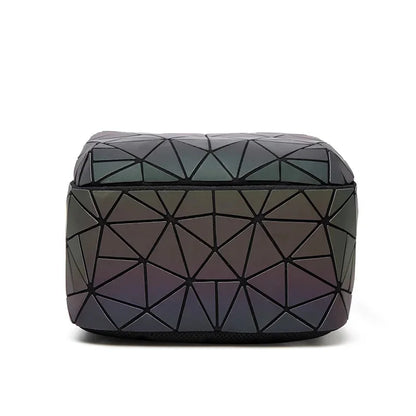 shiny bag Luminous Glitter Sequins Female Geometric Women School Backpack For Teenage mochila feminina 2024