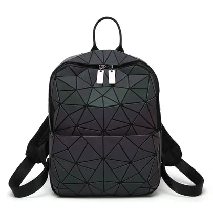 shiny bag Luminous Glitter Sequins Female Geometric Women School Backpack For Teenage mochila feminina 2024