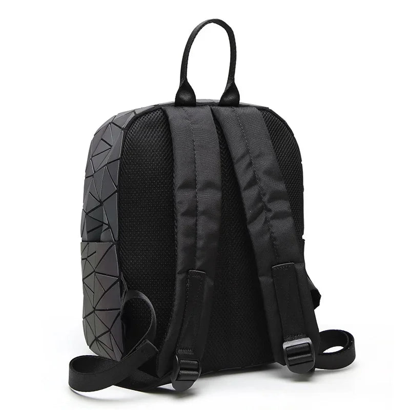 shiny bag Luminous Glitter Sequins Female Geometric Women School Backpack For Teenage mochila feminina 2024