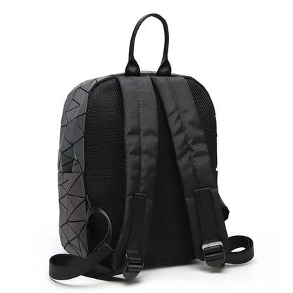 shiny bag Luminous Glitter Sequins Female Geometric Women School Backpack For Teenage mochila feminina 2024