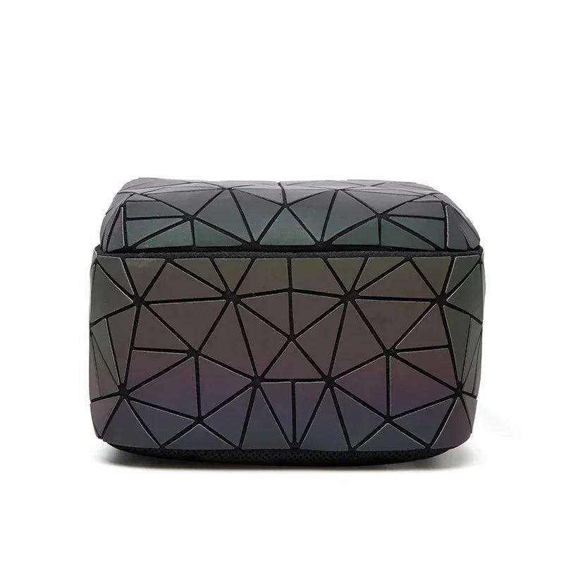 shiny bag Luminous Glitter Sequins Female Geometric Women School Backpack For Teenage mochila feminina 2024