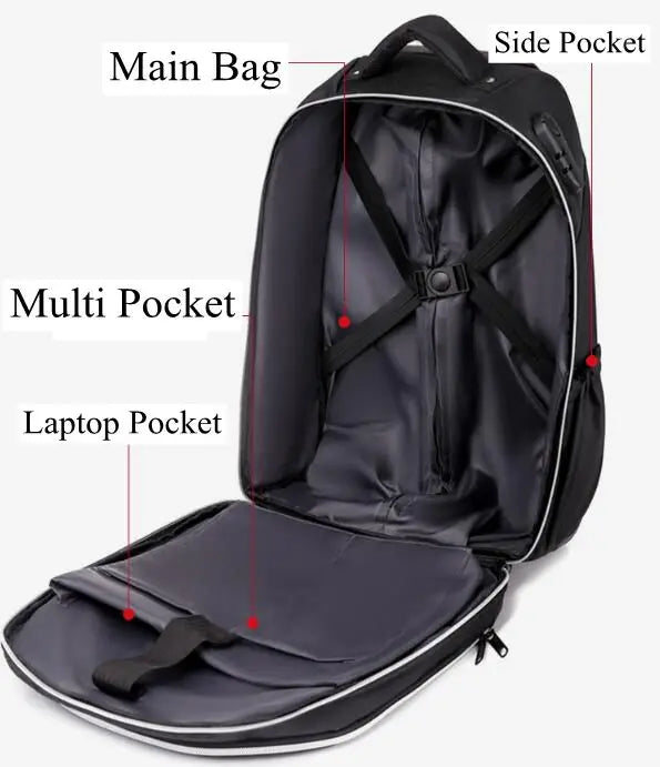 short trip rolling luggage backpack men trolley bag wheels  bag travel trolley bags on wheels trolley bag carry on luggage bags