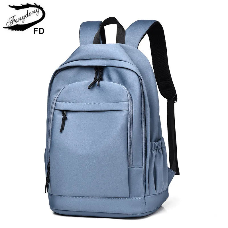 simple backpack large capacity bookbag college girl lightweight backpack unisex schoolbag solid color school bags for students