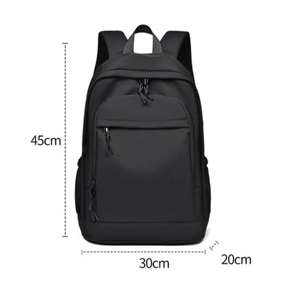 simple backpack large capacity bookbag college girl lightweight backpack unisex schoolbag solid color school bags for students