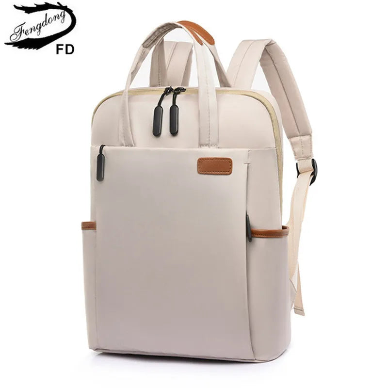 simple work backpack women laptop hand bag casual lightweight shoulder backpack large capactiy Travel backpack with luggage belt
