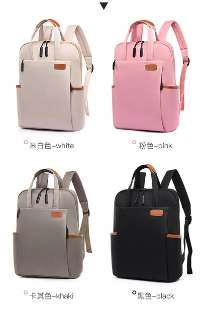 simple work backpack women laptop hand bag casual lightweight shoulder backpack large capactiy Travel backpack with luggage belt