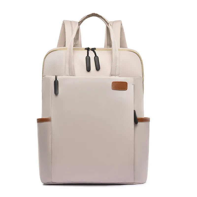 simple work backpack women laptop hand bag casual lightweight shoulder backpack large capactiy Travel backpack with luggage belt