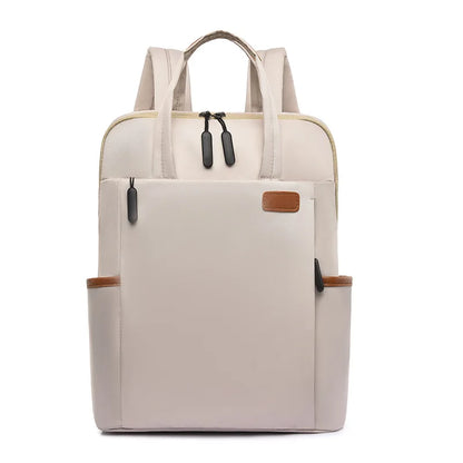 simple work backpack women laptop hand bag casual lightweight shoulder backpack large capactiy Travel backpack with luggage belt