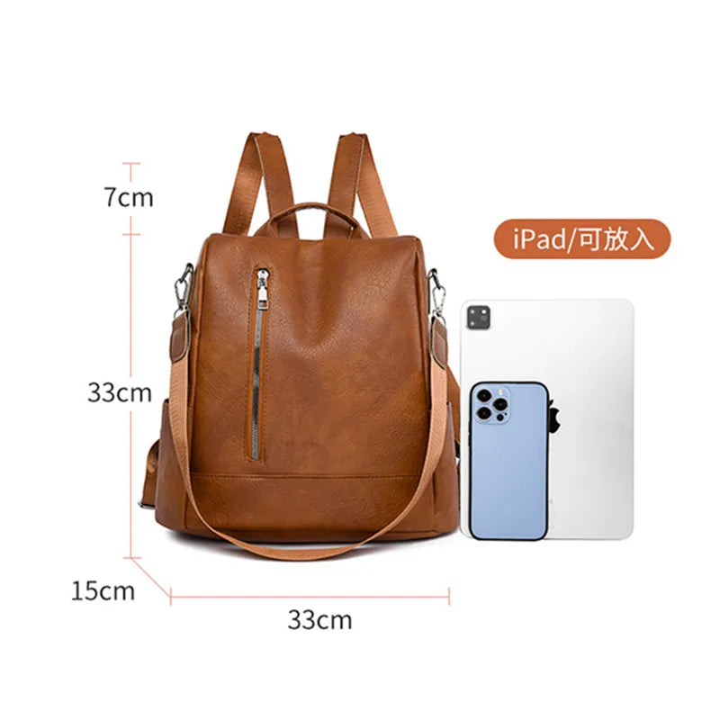 small leather backpack for women casual travel backpack Anti-theft backpack woman ipad backpack mini schoolbag ladies handbags