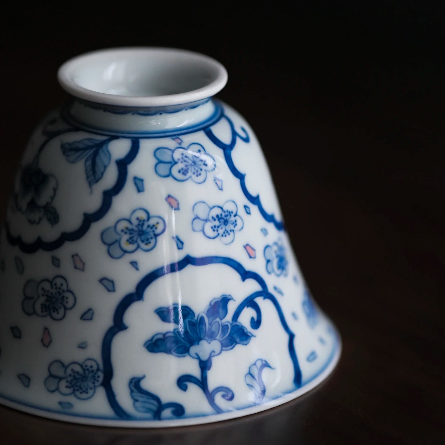 society Jingdezhen underglaze blue and white yulan cup Kungfu large tea cup drinking kungfu tea set household ceramics