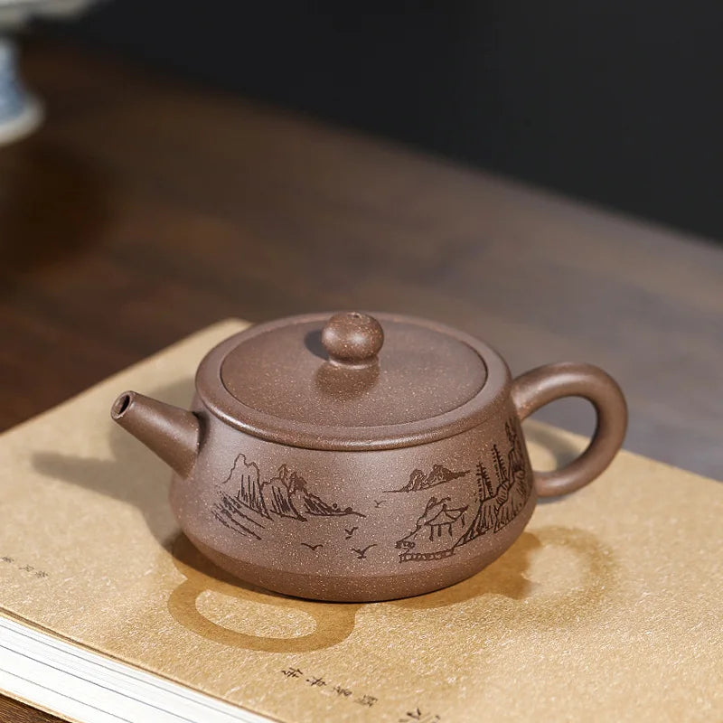 sold at a loss marked tea pot real yixing zisha qinghui duan clay Chinese kungfu pot big mouth for Pu'er tea 200ml