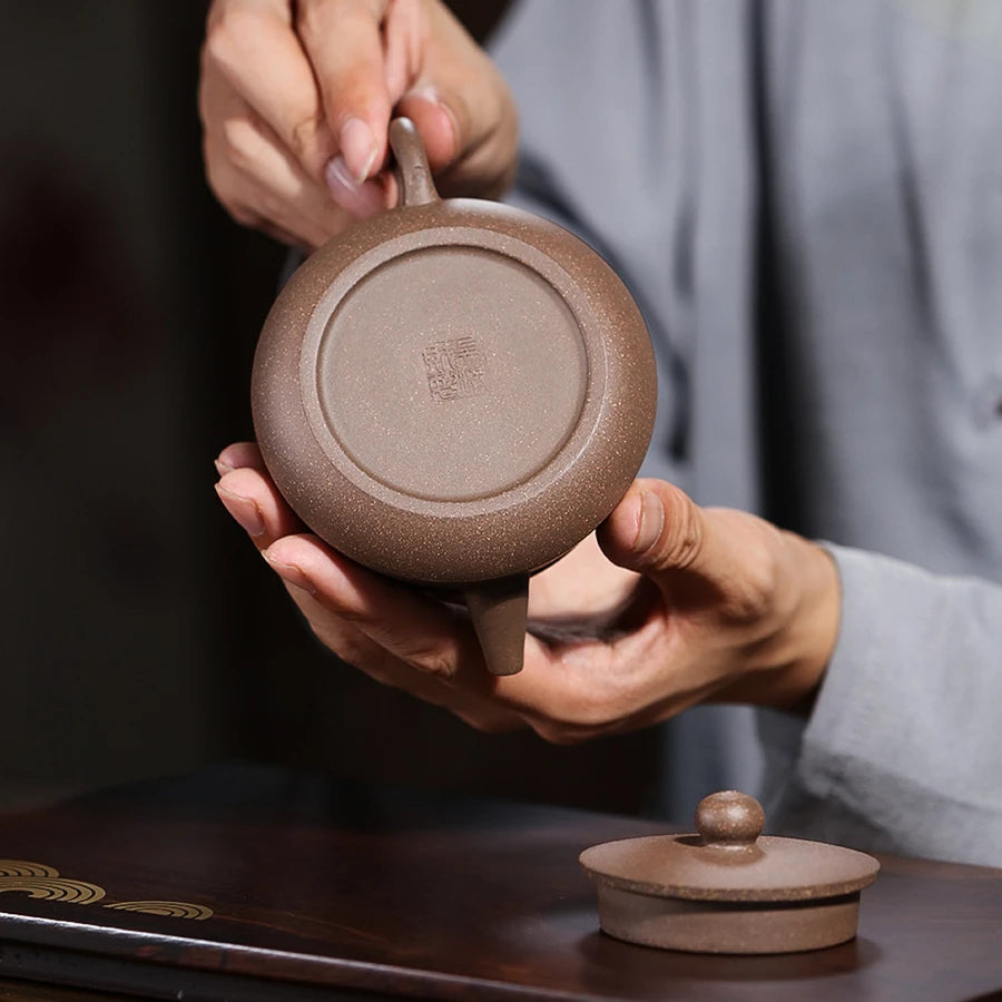 sold at a loss marked tea pot real yixing zisha qinghui duan clay Chinese kungfu pot big mouth for Pu'er tea 200ml