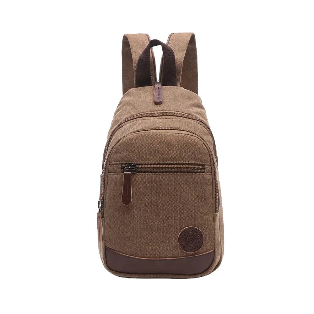 solid color canvas chest bag leisure chest harness bag fashion chest bag