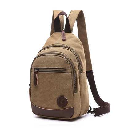solid color canvas chest bag leisure chest harness bag fashion chest bag