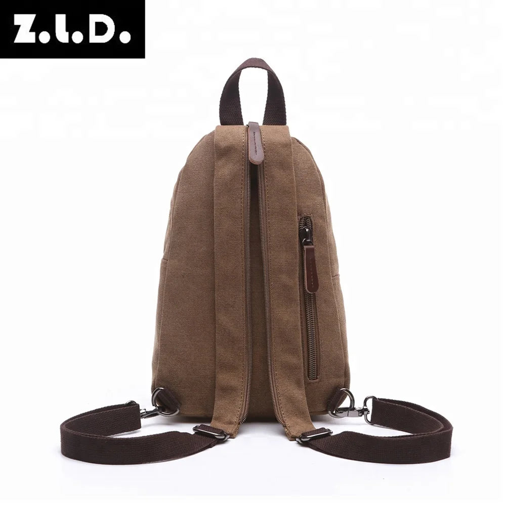 solid color canvas chest bag leisure chest harness bag fashion chest bag