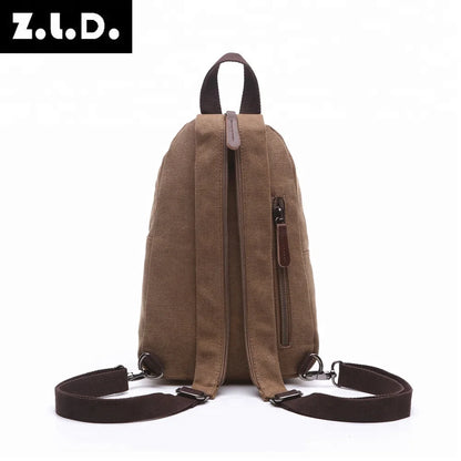 solid color canvas chest bag leisure chest harness bag fashion chest bag
