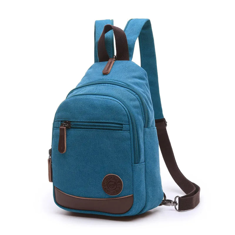 solid color canvas chest bag leisure chest harness bag fashion chest bag