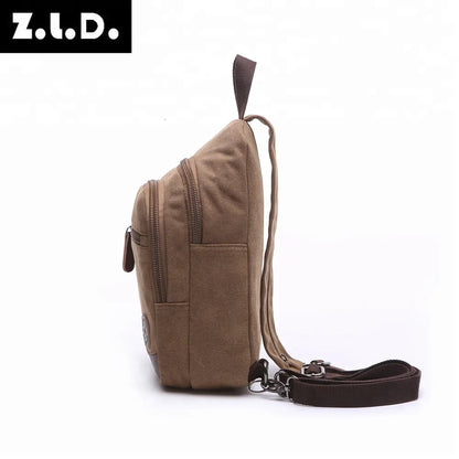 solid color canvas chest bag leisure chest harness bag fashion chest bag