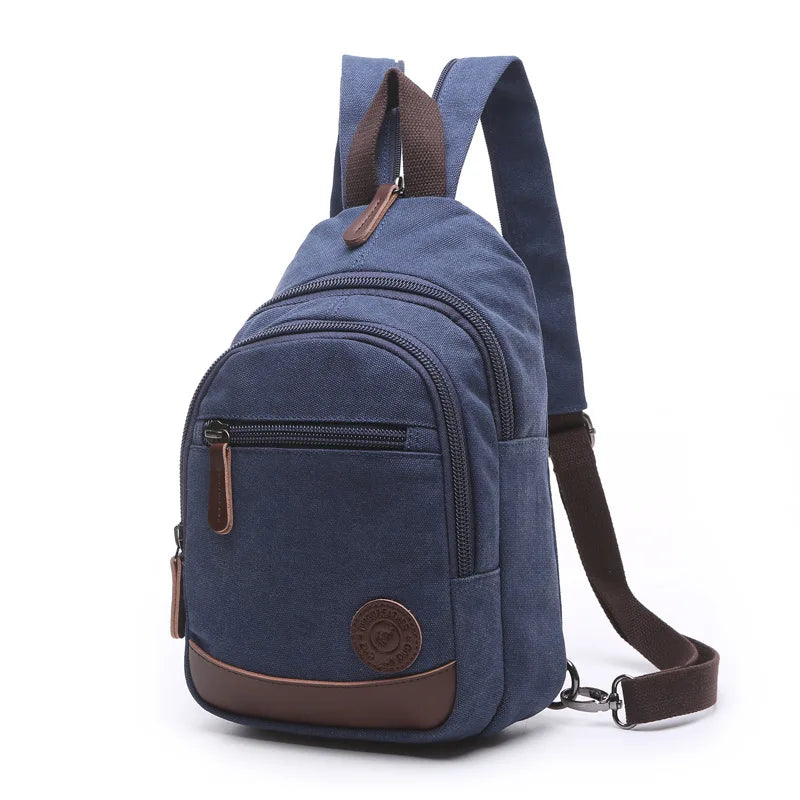 solid color canvas chest bag leisure chest harness bag fashion chest bag
