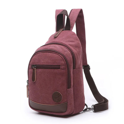 solid color canvas chest bag leisure chest harness bag fashion chest bag