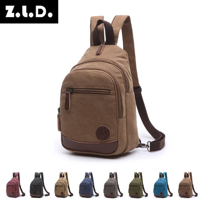 solid color canvas chest bag leisure chest harness bag fashion chest bag