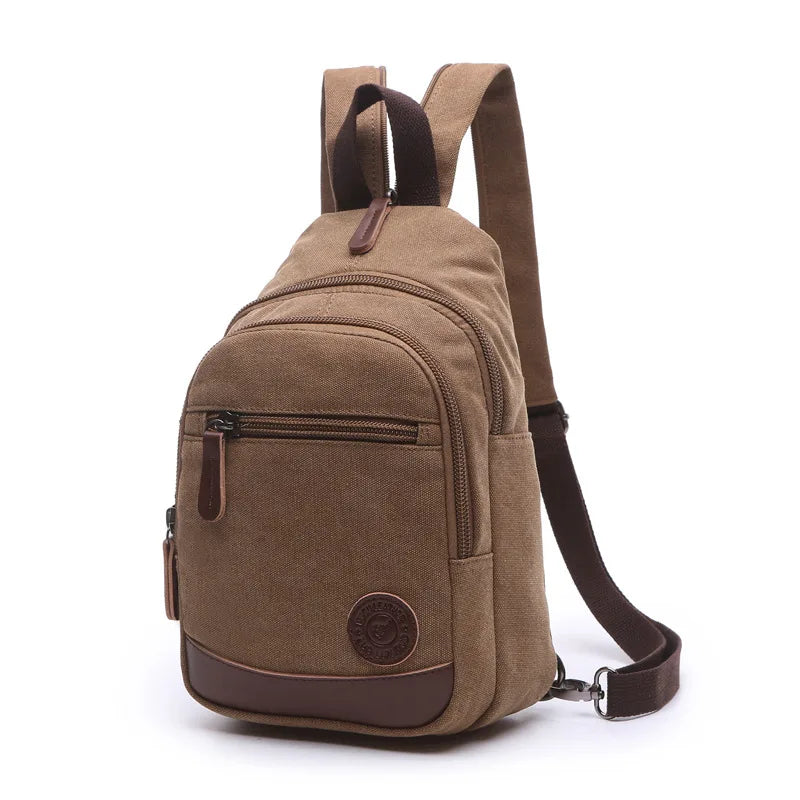 solid color canvas chest bag leisure chest harness bag fashion chest bag