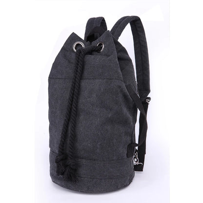 solid color school sport backpack canvas mens fashion leisure anti-theft backpack