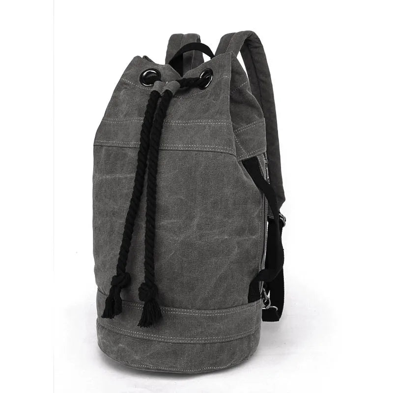 solid color school sport backpack canvas mens fashion leisure anti-theft backpack