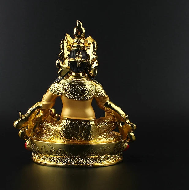 special offer #  HOME patron saint  Protection # Buddhism Buddha gilding Yellow Jambhala Zanbala brass statue