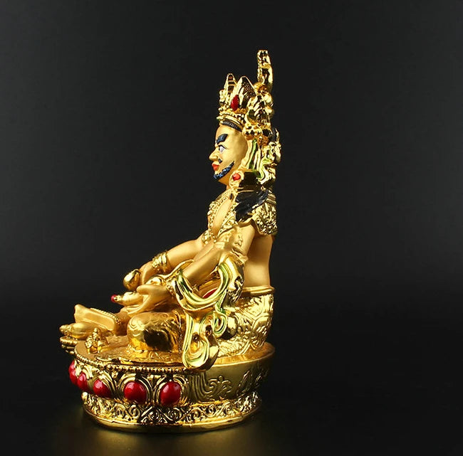 special offer #  HOME patron saint  Protection # Buddhism Buddha gilding Yellow Jambhala Zanbala brass statue