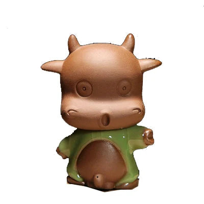 squirt pee tea pet yixing zisha purple clay happy ox home table decoration small size tea play creative ornament from China new
