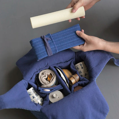 style restoring ancient ways receive tea bag to receive bag fabric cup tea boxes portable travel tea set package