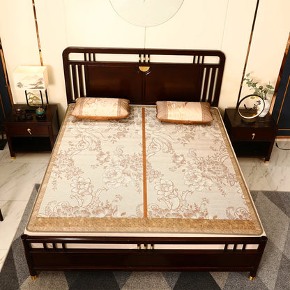 summer cooling mat for bed double faces rattan mats summer cool feeling bamboo bed mat multi-size twin full queen king size new