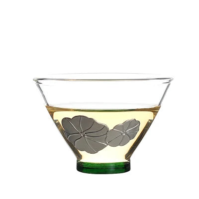 tea cup Borosilicate glass cup of tea tin relief Chinese kungfu cup for Pu'er tea heat insulation 2 oz creative master cup China