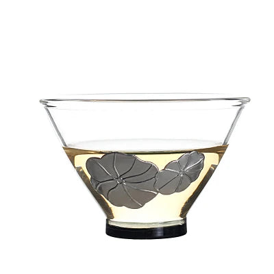 tea cup Borosilicate glass cup of tea tin relief Chinese kungfu cup for Pu'er tea heat insulation 2 oz creative master cup China