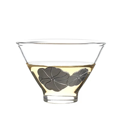 tea cup Borosilicate glass cup of tea tin relief Chinese kungfu cup for Pu'er tea heat insulation 2 oz creative master cup China