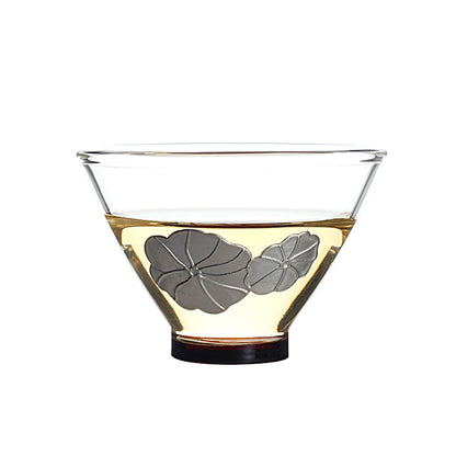 tea cup Borosilicate glass cup of tea tin relief Chinese kungfu cup for Pu'er tea heat insulation 2 oz creative master cup China