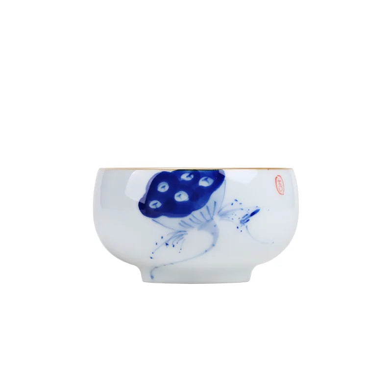 tea cup set porcelain chabei handpainted kungfu tea coffee cup white china cup of tea under glaze ceramic on sales Chinese cups