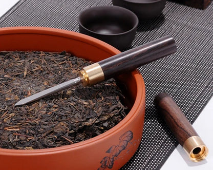 tea knife / needle with cover for Pu'er tea cake tool to cut tea on sales ebony wood handle