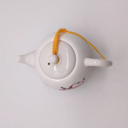 tea pot porcelain Chinese underglaze ceramic pot with infuser white china Pu'er pot for Tieguanyin green tea handpainted