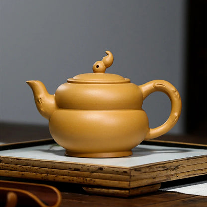 tea pot real yixing zisha original ore duan clay master pot Bottle Gourd shape handmade kungfu pot tea 7 infuser holes in China