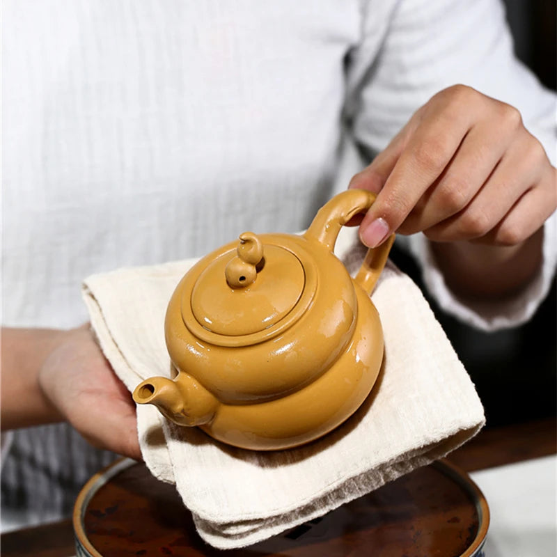tea pot real yixing zisha original ore duan clay master pot Bottle Gourd shape handmade kungfu pot tea 7 infuser holes in China