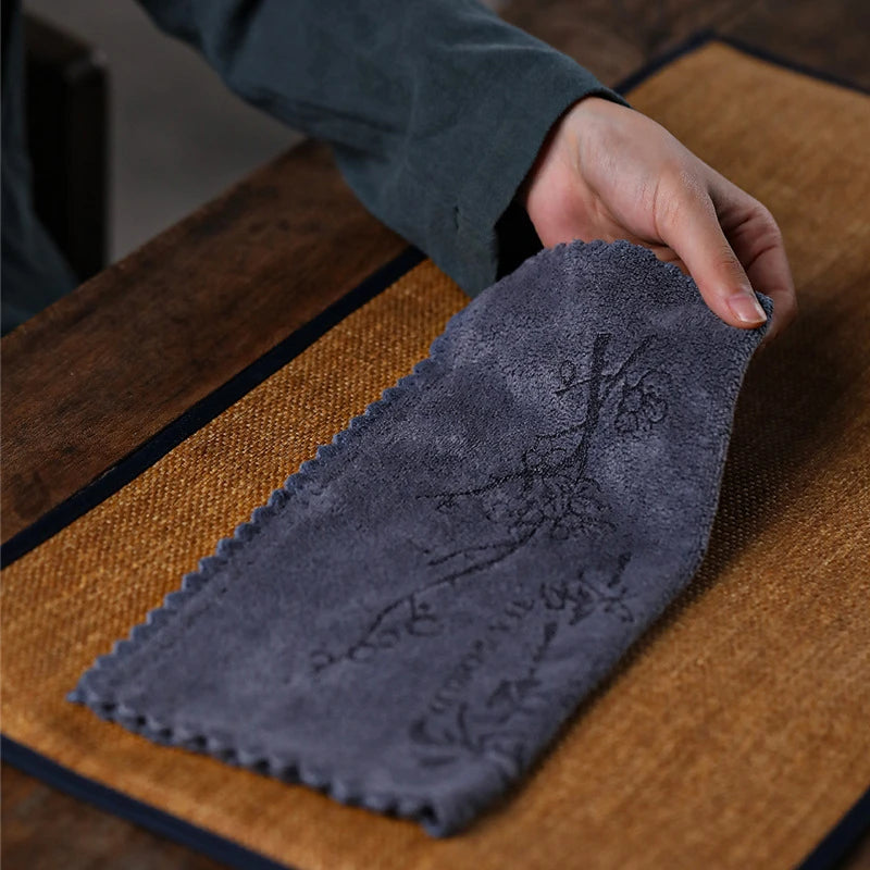 tea towel on sales water absorbent towel for tea pot 30cm*30cm Chinese tea accessories cloth