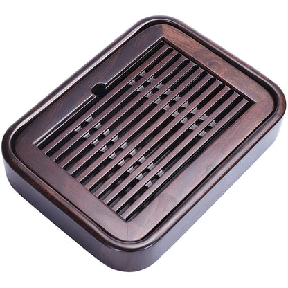tea tray Wenge wood / ebony tea table reservoir tea boat wooden trays for kungfu tea set pot cup plastic layers small