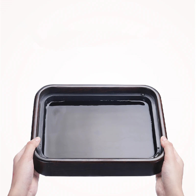 tea tray Wenge wood / ebony tea table reservoir tea boat wooden trays for kungfu tea set pot cup plastic layers small