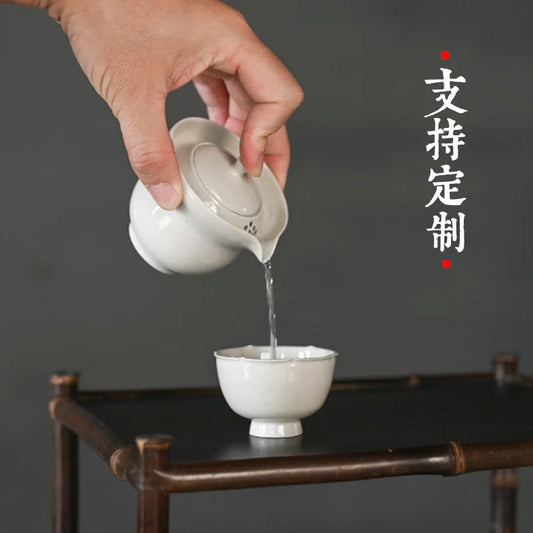 the beginning of the ceramic pot teapot filtering teapot with nothing ivory plant ash glaze household kung fu tea pot