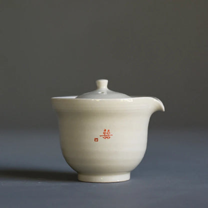 the beginning of the ceramic pot teapot filtering teapot with nothing ivory plant ash glaze household kung fu tea pot