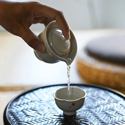 the beginning of the ceramic pot teapot filtering teapot with nothing ivory plant ash glaze household kung fu tea pot